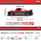 ARA2315T1  1/12 INFRACTION GROM 3S 4X4 Ready-To-Run Brushless All-Road Street Bash, Blue/Red