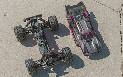 ARA3505T3 1/10 VORTEKS 223S DSC 2WD RTR Brushless Stadium Truck, Pink