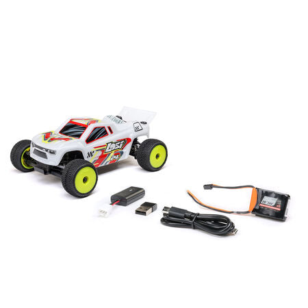 LOS-1392T1   1/28 Micro-T 2S 2WD RTR Stadium Truck (Battery & Charger Included), WHITE