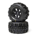 PRO1035810  1/16 Trencher Front/Rear Tires Mounted Desperado 2.0 Wheels, 12mm Hex, Black (2): Traxxas Mini Maxx