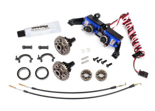 8195 - Differential, locking, front and rear (assembled) (includes T-Lock cables and servo)