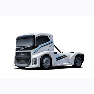 HOBAO HYPER EPX 1/10 SEMI TRUCK ON-ROAD ARR W/ PEARL WHITE PAINT BODY