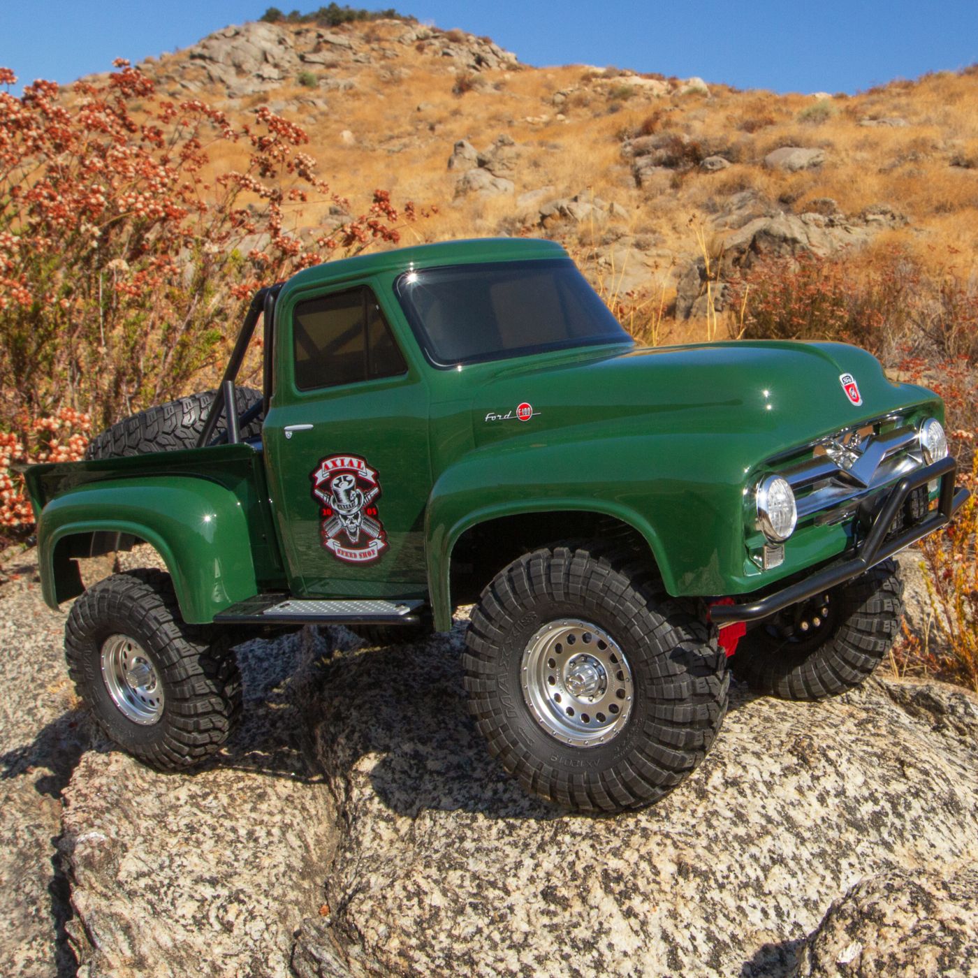 1/10 SCX10 II 1955 Ford F-100 Truck 4WD RTR, Green (AXI03001T2)