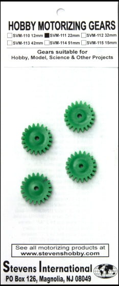 Plastic Gears 22mm x 6mm 20-teeth (3mm ID) (4)