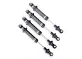 Shocks, GTS, silver aluminum (assembled without springs) (4) (for use with #8140 TRX-4 Long Arm Lift Kit)