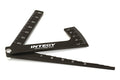 Aluminum Alloy Ruler, Ride Height 1.5-to-7.0mm& Camber Gauge for 1/10 TC & Drift C27287BLACK