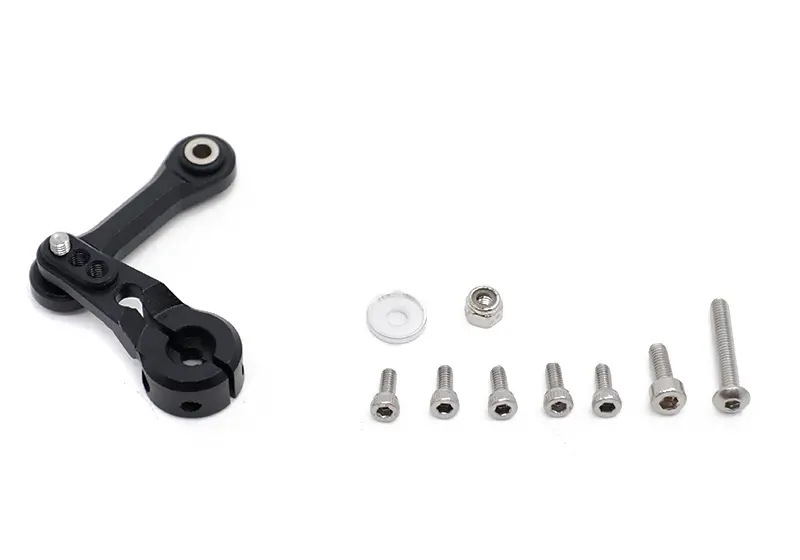 Alloy 25T Steering Servo Horn & Linkage for Arrma 1/8 Kraton, Senton & Typhon 6S C31446BLACK