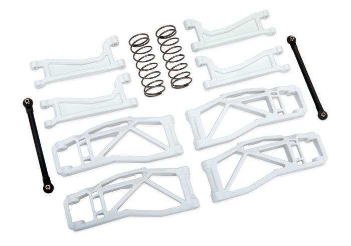 Suspension kit, WideMaxx, white (includes front & rear suspension arms, front toe links, rear shock springs)