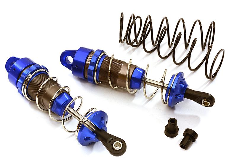 Machined 90mm Rear Big Bore Shocks for Traxxas 1/10 Stampede, Rustler & Slash C28475BLUE