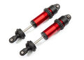 Shocks, GT-Maxx, aluminum (red-anodized) (fully assembled w/o springs) (2)