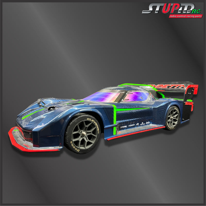 KSTP1192RED    it Rear Wing, Bottom Plate and Side Skirt Plastic RED