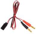 APEX RC PRODUCTS FUTABA STYLE RECEIVER PLUG -> 4MM BANANA PLUG CHARGE LEAD