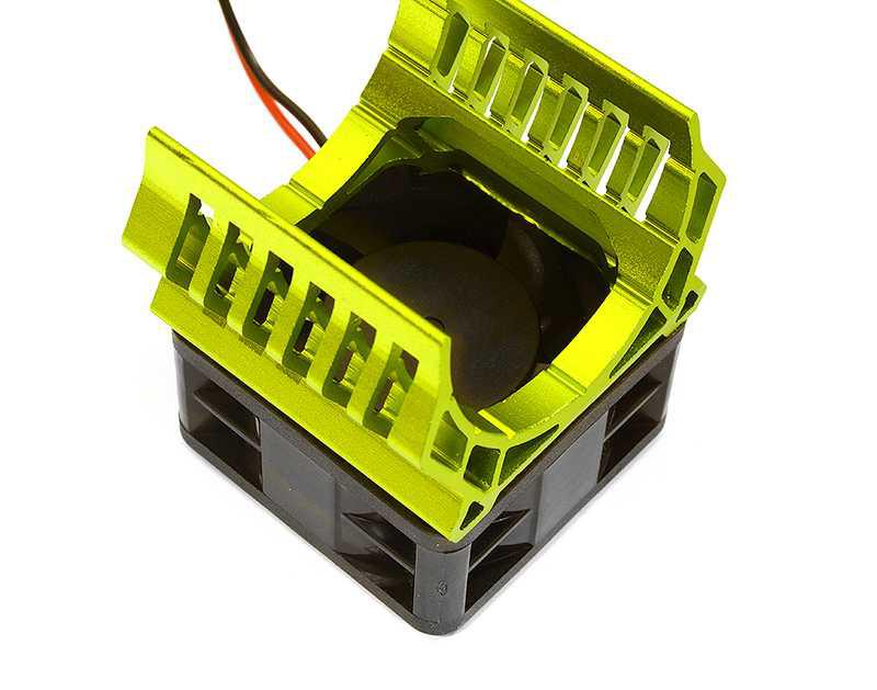 36mm Motor Heatsink+40x40mm Cooling Fan 16k rpm for 1/10 TR-MT10E & TRX-4 C28599GREEN