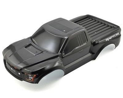 Body, Ford Raptor, black (heavy duty)/ decals  (grd ship inc lower 48)