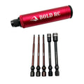 BOL10610  Trail 1/4" Pocket Driver 5 Tip Set & Machined Aluminum Handle