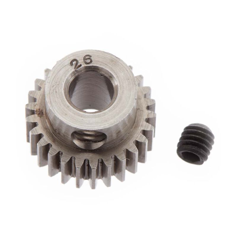 HARD 48 PITCH MACHINED 26T PINION 5M/M BORE