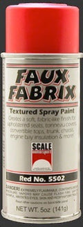 Red Faux Fabrix Textured Spray Paint - 5 Oz can of Acrylic spray paint.