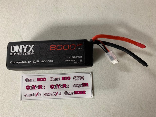 ONX3S8000 11.1  8K (88.8WH) (2P 90/180)         www.onyxrcpowersystemsusa.com for purchase