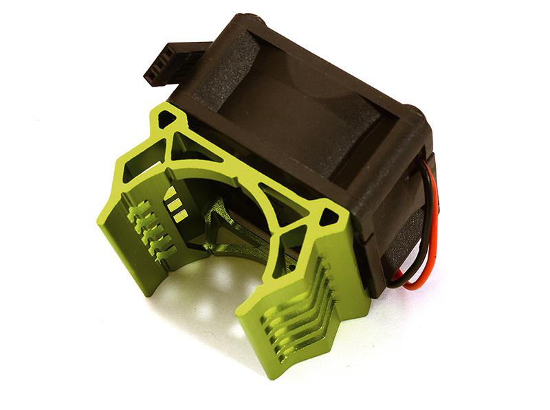 Brushless Motor Heatsink+40x40mm Cooling Fan 17k rpm for 1/16 E-Revo & Slash VXL C28596GREEN