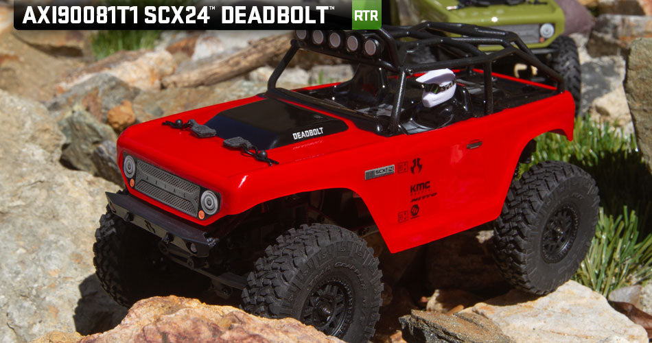 SCX24 Deadbolt 1/24th Scale Elec 4WD - RTR, Red (Ground shipping included in online price to the lower 48 states)