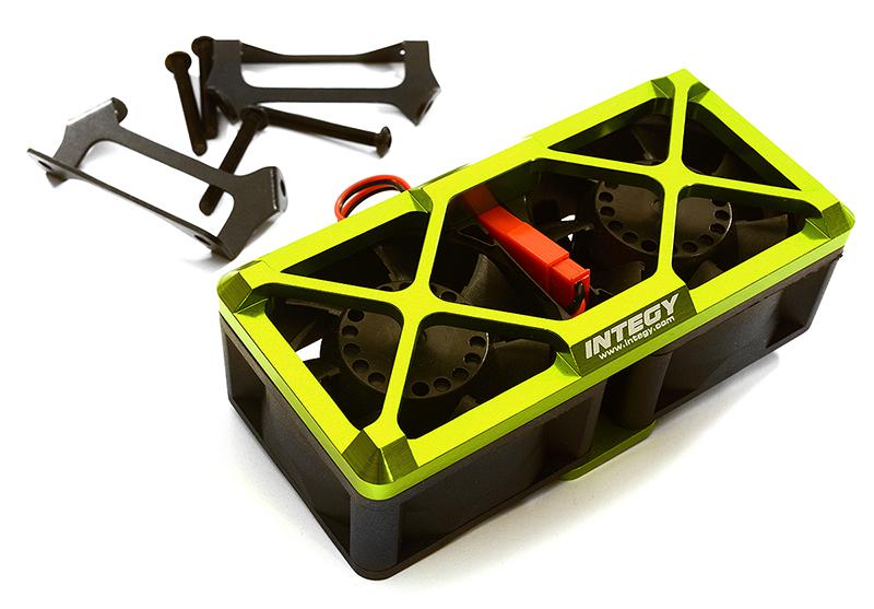 Ultra High Speed Twin Cooling Fan Kit 17k rpm for Traxxas X-Maxx C28697GREEN