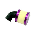 Aluminum capped air filter w/ element (purple) ~