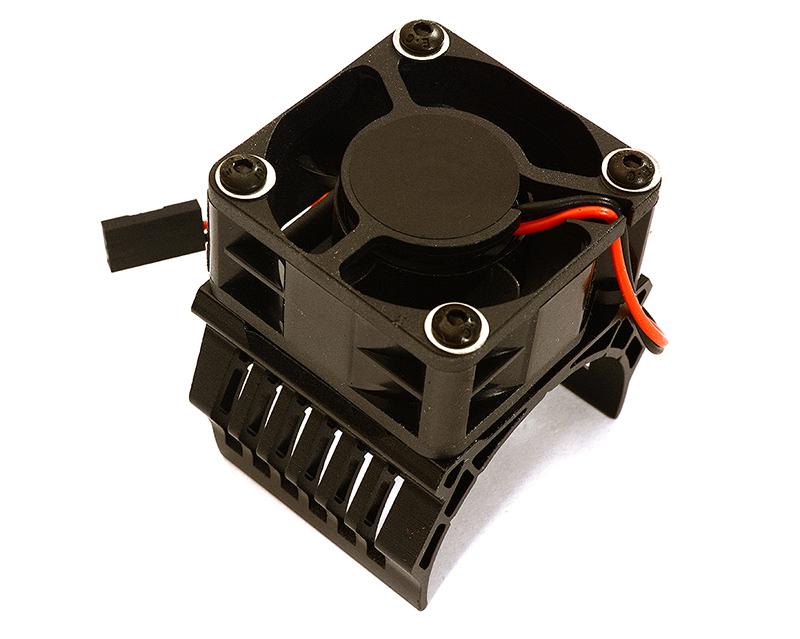 42mm Motor Heatsink+40x40mm Cooling Fan 16k rpm for 1/10 Summit & E-Revo C28603BLACK