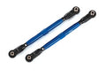 Toe links, front (TUBES blue-anodized, 6061-T6 aluminum) (2) (for use with #8995 WideMaxx suspension kit)