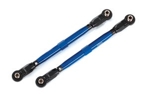 Toe links, front (TUBES blue-anodized, 6061-T6 aluminum) (2) (for use with #8995 WideMaxx suspension kit)