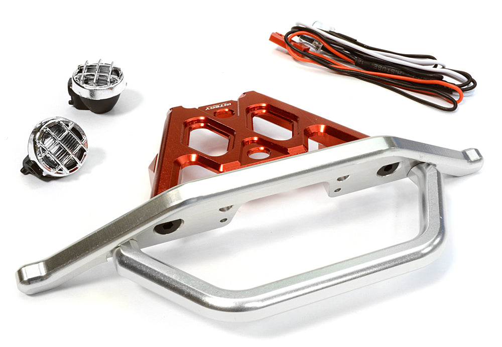 C26043RED Front Bumper Set w/LED Lights 1/10 Yeti