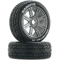 Bandito Buggy Tire C2 Mounted Spoke Black/Chrm