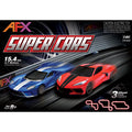 Super Cars 15-Foot Mega G+ HO Slot Car Track Set Power and velocity run the gauntlet in the new and improved AFX Super Cars Set!