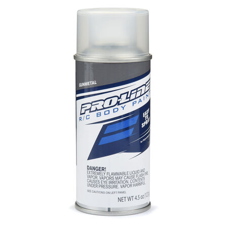 Pro-Line RC Body Spray Paint - Gunmetal Spray cans are the easiest way to get a custom color onto your clear RC body. Whether it be a one-color wonder or a multicolor masterpiece, Pro-Line has you covered!