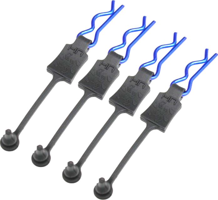 Body Clip Retainers 1/8 Scale (4) Blue