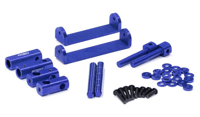 Adjustable Stealth Body Mount Set for 1/10 Drift & Touring Car C24214BLUE