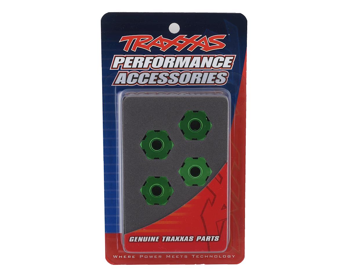 Wheel hubs, hex, aluminum (green-anodized) (4)/ 4x13mm screw pins (4)