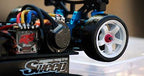 Minis Pre-Glued Rubber tires set 33 deg - White Wheels (4) #733511