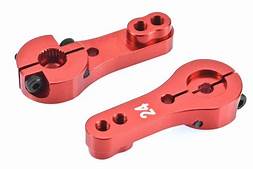 Apex RC Products 24T Hitec Red Aluminum Dual Clamping Servo Horn