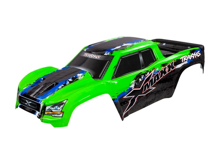 Body, X-Maxx®, green (painted, decals applied)(Inc GRD ship lower 48)