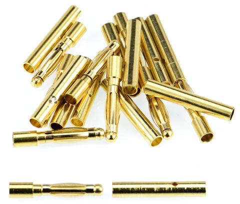 2.0mm Male / Female Gold Bullet Conn - 10 Pair #1100