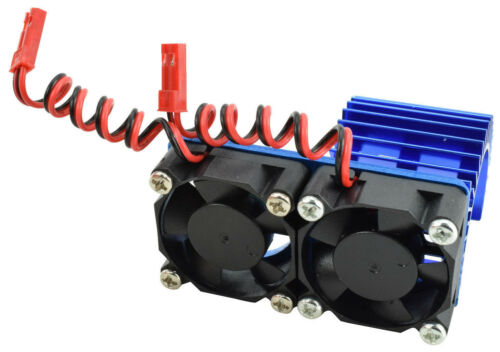 Apex RC Products 540 / 550 Silver Aluminum Heat Sink W/ Two 30mm Fans #8042-BL