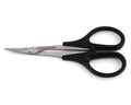 Precision curved scissors, stainless steel, Black