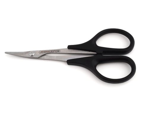 Precision curved scissors, stainless steel, Black