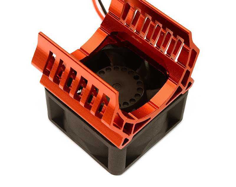 36mm Motor Heatsink+40mm Fan 17k rpm for 1/10 Slash 4X4, Stampede 4X4, 4-Tec 2.0 C28602RED