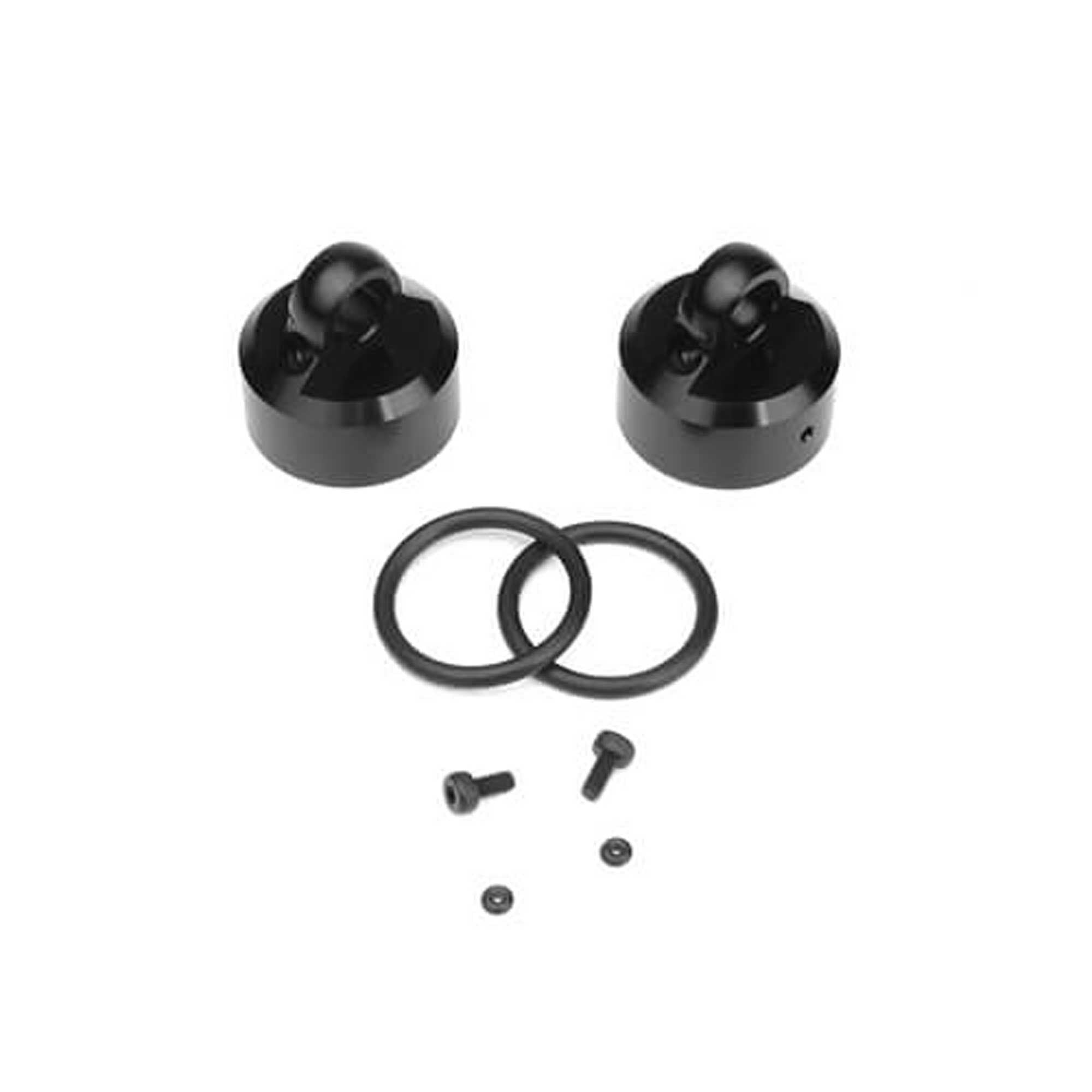 Shock Caps (7075,emulsion/vented/std,Blk Ano,2pcs)