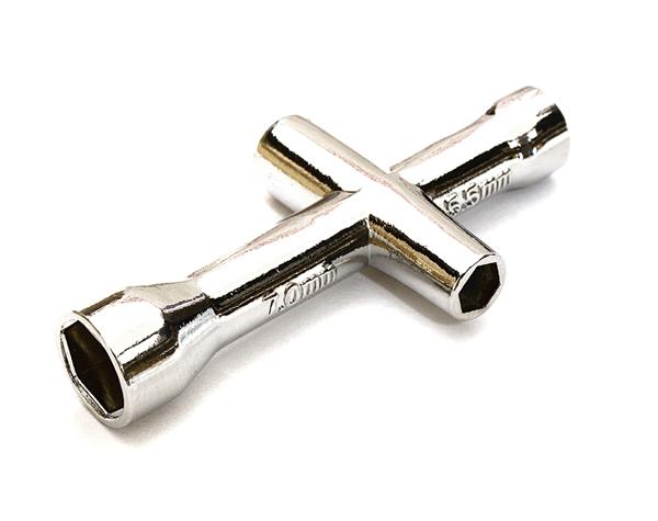 Pocket Size Mini Hex Socket Wrench 4mm, 5mm, 5.5mm & 7mm OBM-1474SILVER