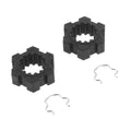 Wheel Hubs, Hex (2) + Hex Clips (2); X-Maxx