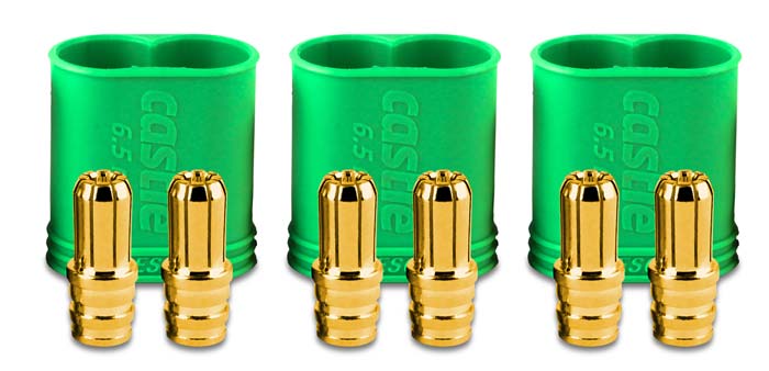 6.5mm Polarized Bullet Conn Male Set 200A