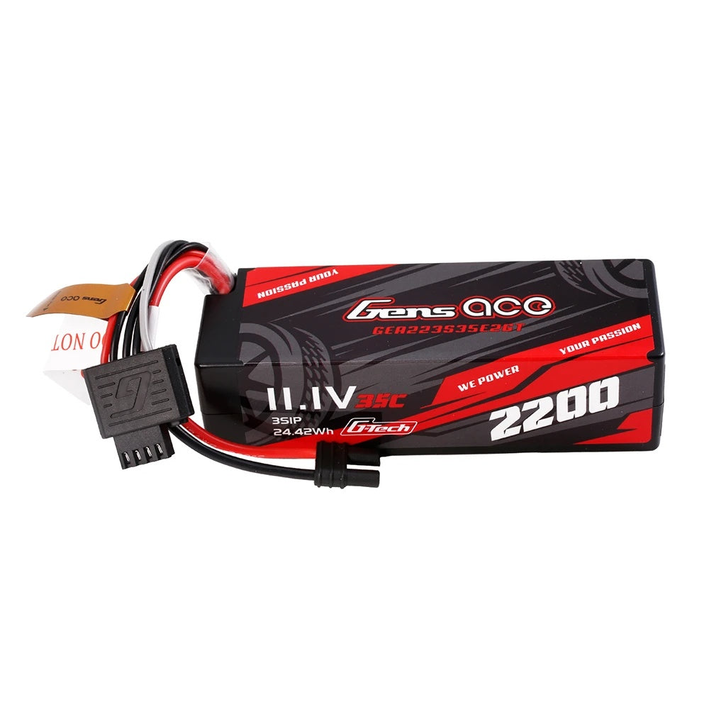 Gens ace 2200mAh 3S 35C 11.1V Lipo Battery | Hardcase | IEC2 Plug | Car Classic