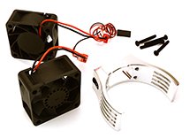 Billet Machined Motor Heatsink & Cooling Fans for Losi 1/5 Desert Buggy XL-E